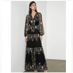 NWT BCBG Maxazria Lily Embroidered Tulle Dress Sz6